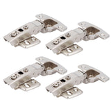 4Sets Hinges for Cabinet Kitchen W/Damping Buffer Door Bisagra Cold Rolled Steel HardwareStraight Arm 11.5 x 7 x 2.5cm