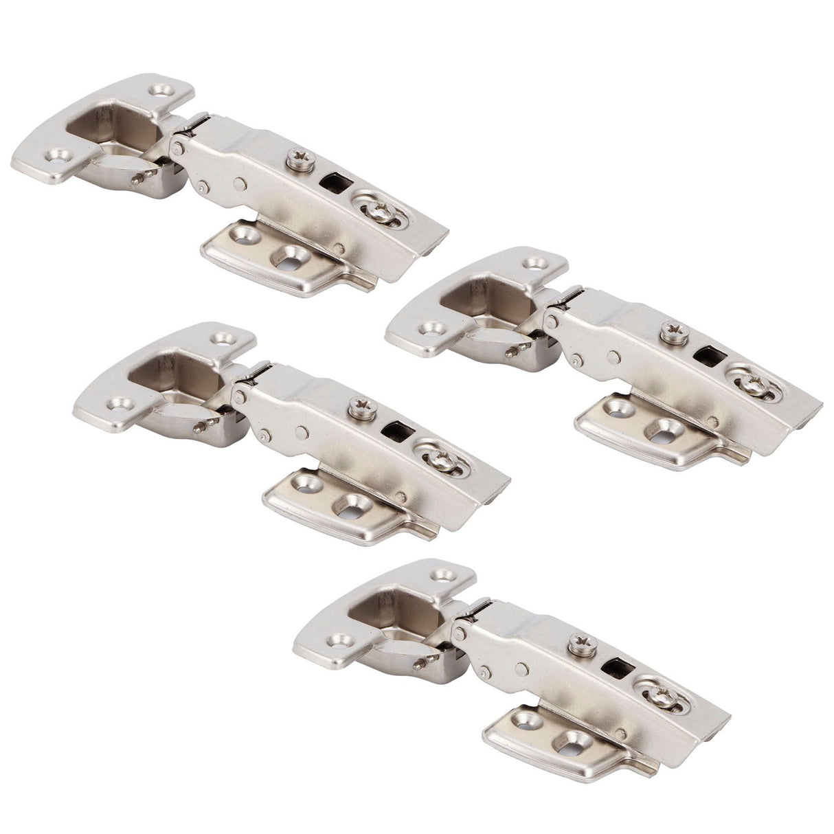 4Sets Hinges for Cabinet Kitchen W/Damping Buffer Door Bisagra Cold Rolled Steel HardwareStraight Arm 11.5 x 7 x 2.5cm