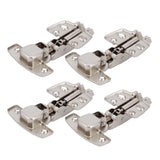 4Sets Hinges for Cabinet Kitchen W/Damping Buffer Door Bisagra Cold Rolled Steel HardwareStraight Arm 11.5 x 7 x 2.5cm - Rear View