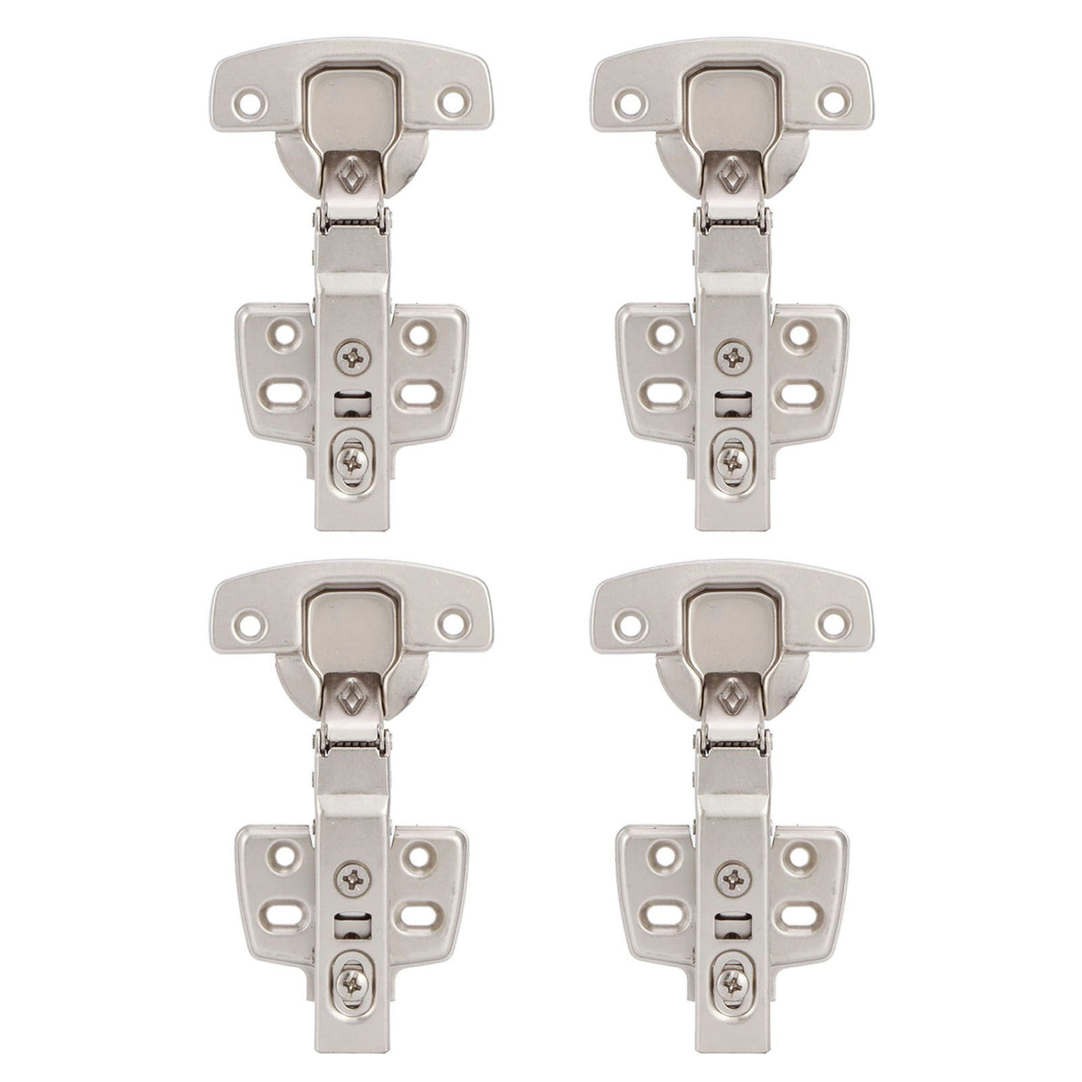 4Sets Hinges for Cabinet Kitchen W/Damping Buffer Door Bisagra Cold Rolled Steel HardwareStraight Arm 11.5 x 7 x 2.5cm