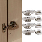 4Sets Hinges for Cabinet Kitchen W/Damping Buffer Door Bisagra Cold Rolled Steel HardwareStraight Arm 11.5 x 7 x 2.5cm - Extra Image