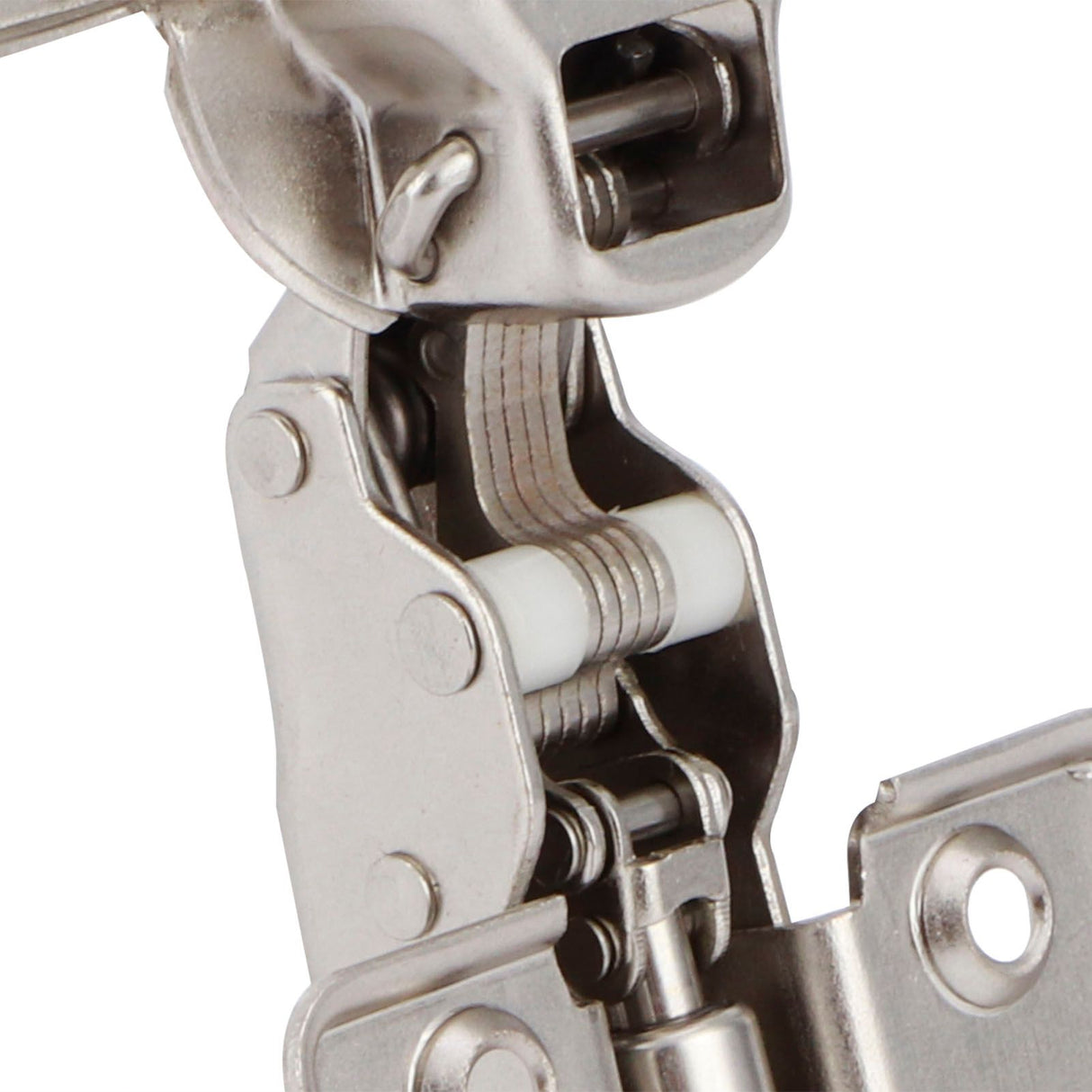 4Sets Hinges for Cabinet Kitchen W/Damping Buffer Door Bisagra Cold Rolled Steel HardwareStraight Arm 11.5 x 7 x 2.5cm