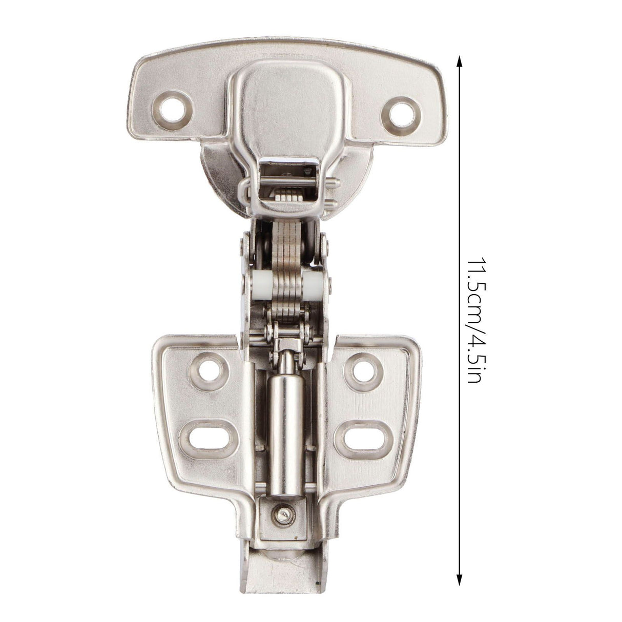 4Sets Hinges for Cabinet Kitchen W/Damping Buffer Door Bisagra Cold Rolled Steel HardwareStraight Arm 11.5 x 7 x 2.5cm