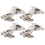 4Sets Hinges for Cabinet Kitchen W/Damping Buffer Door Bisagra Cold Rolled Steel HardwareBent Arm 11.3 x 7.2 x 3.6cm