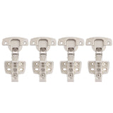 4Sets Hinges for Cabinet Kitchen W/Damping Buffer Door Bisagra Cold Rolled Steel HardwareBent Arm 11.3 x 7.2 x 3.6cm - Rear View