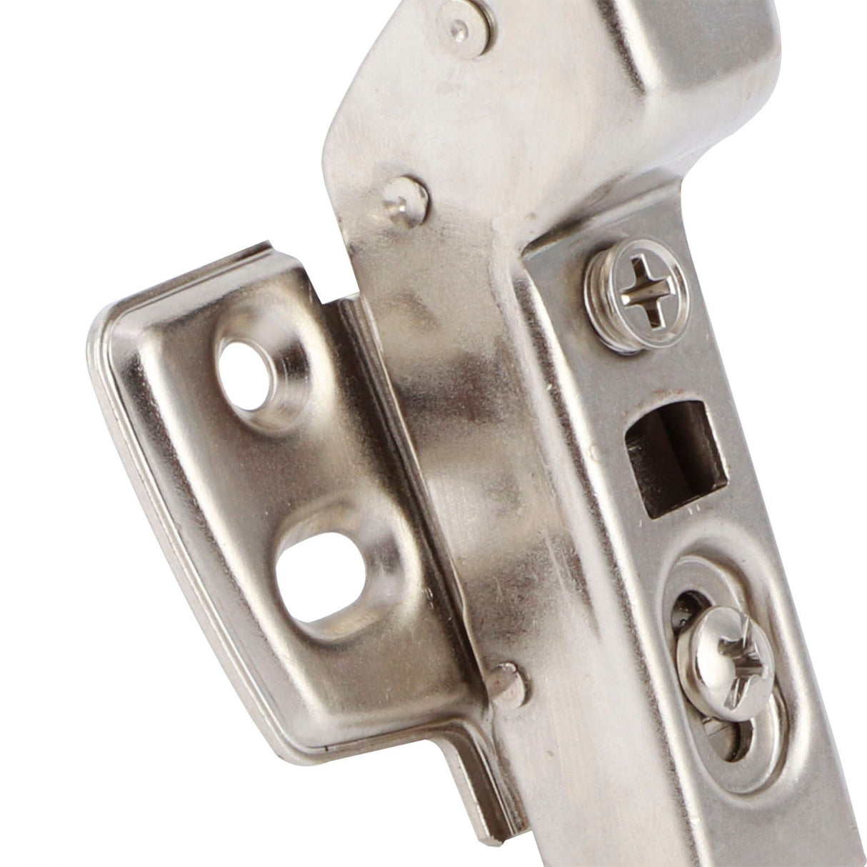 4Sets Hinges for Cabinet Kitchen W/Damping Buffer Door Bisagra Cold Rolled Steel HardwareBent Arm 11.3 x 7.2 x 3.6cm