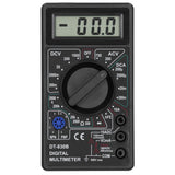 DT830B Multimeter Portable LCD Digital Electronic Voltmeter Ammeter for Electrician - Low Angle