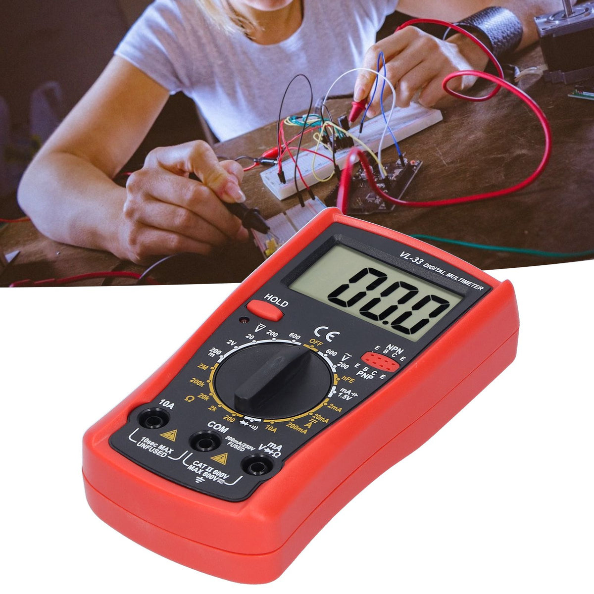 Electronic Multimeter LCD Digital Multimeter Voltage Resistance Current Electric Tester Meter