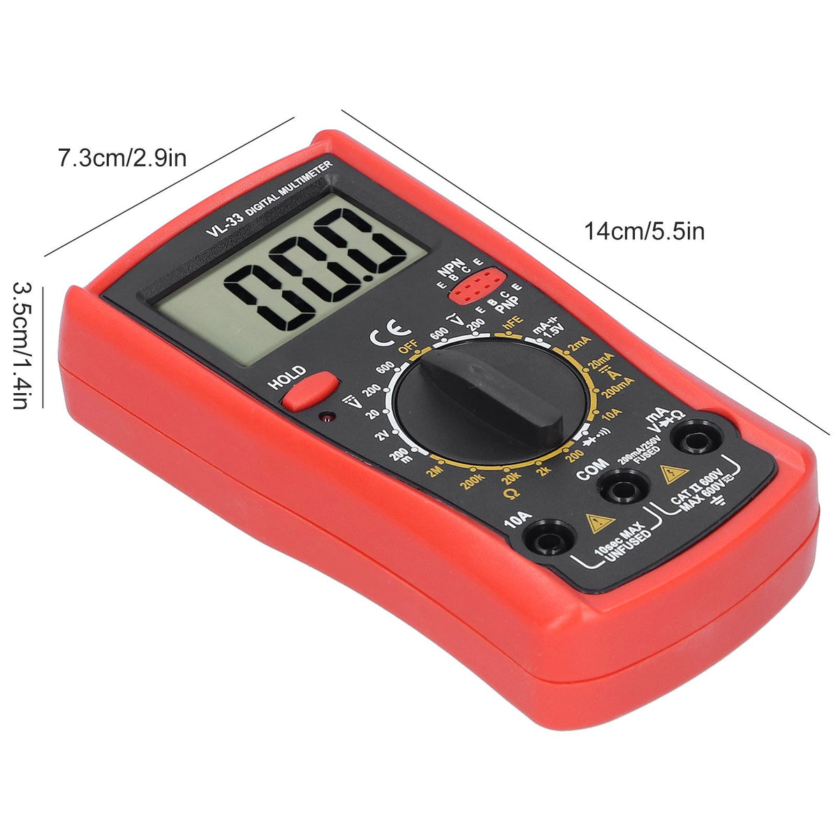 Electronic Multimeter LCD Digital Multimeter Voltage Resistance Current Electric Tester Meter