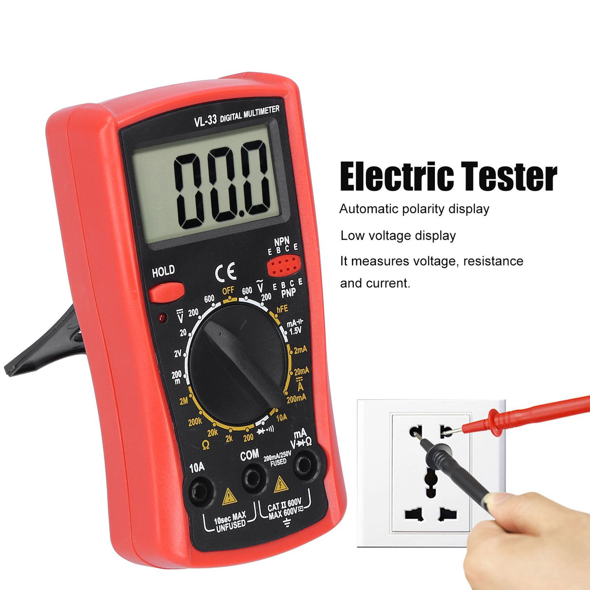 Electronic Multimeter LCD Digital Multimeter Voltage Resistance Current Electric Tester Meter