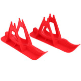 Children's Balanced Car Skis Kids Snowboard Sledge Balanced Scooter Board Ski PartsRed - Top-Down View