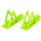 Children's Balanced Car Skis Kids Snowboard Sledge Balanced Scooter Board Ski PartsGreen - Rear View