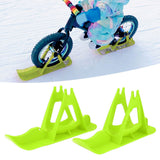 Children's Balanced Car Skis Kids Snowboard Sledge Balanced Scooter Board Ski PartsGreen - Extra Image