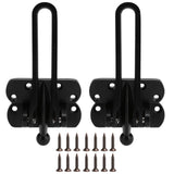 2Set Aluminum Alloy Antitheft Door Buckle Safety Chain Atype Bolt Anti Lock Insurance(black )