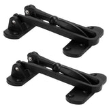 2Set Aluminum Alloy Antitheft Door Buckle Safety Chain Atype Bolt Anti Lock Insurance(black )