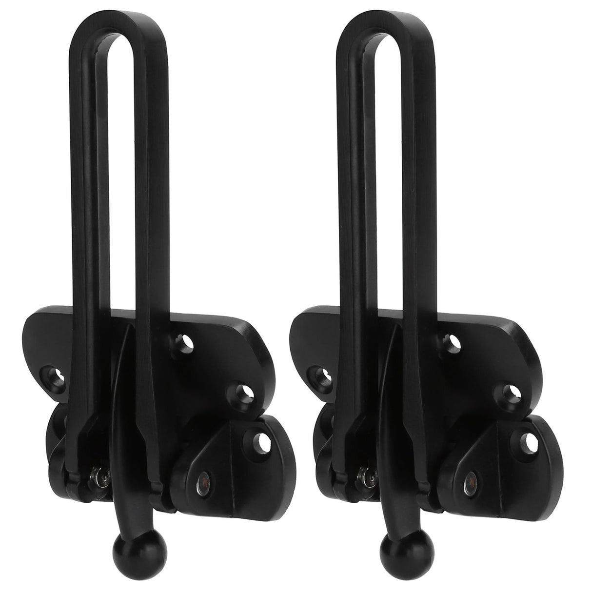 2Set Aluminum Alloy Antitheft Door Buckle Safety Chain Atype Bolt Anti Lock Insurance(black )