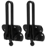 2Set Aluminum Alloy Antitheft Door Buckle Safety Chain Atype Bolt Anti Lock Insurance(black )