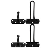 2Set Aluminum Alloy Antitheft Door Buckle Safety Chain Atype Bolt Anti Lock Insurance(black )