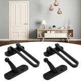 2Set Aluminum Alloy Antitheft Door Buckle Safety Chain Atype Bolt Anti Lock Insurance(black ) - Extra Image