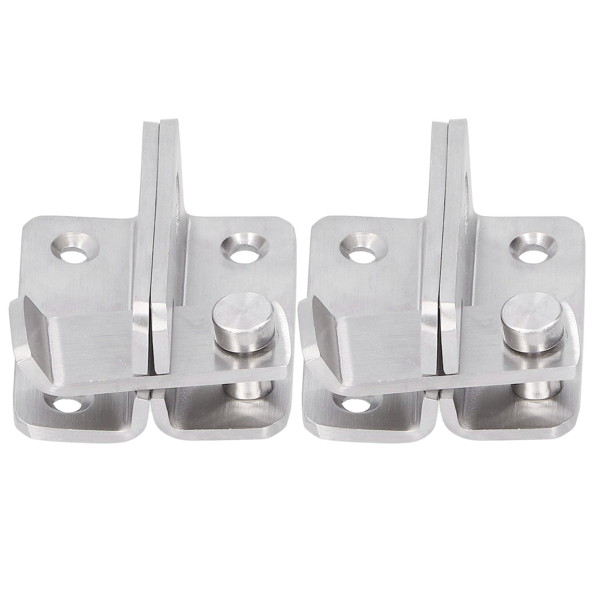 2 Sets Manual Door Bolt Stainless Steel PunchFree Bolt Lock Wardrobe Bathroom Door Accessories
