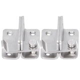 2 Sets Manual Door Bolt Stainless Steel PunchFree Bolt Lock Wardrobe Bathroom Door Accessories - Side View