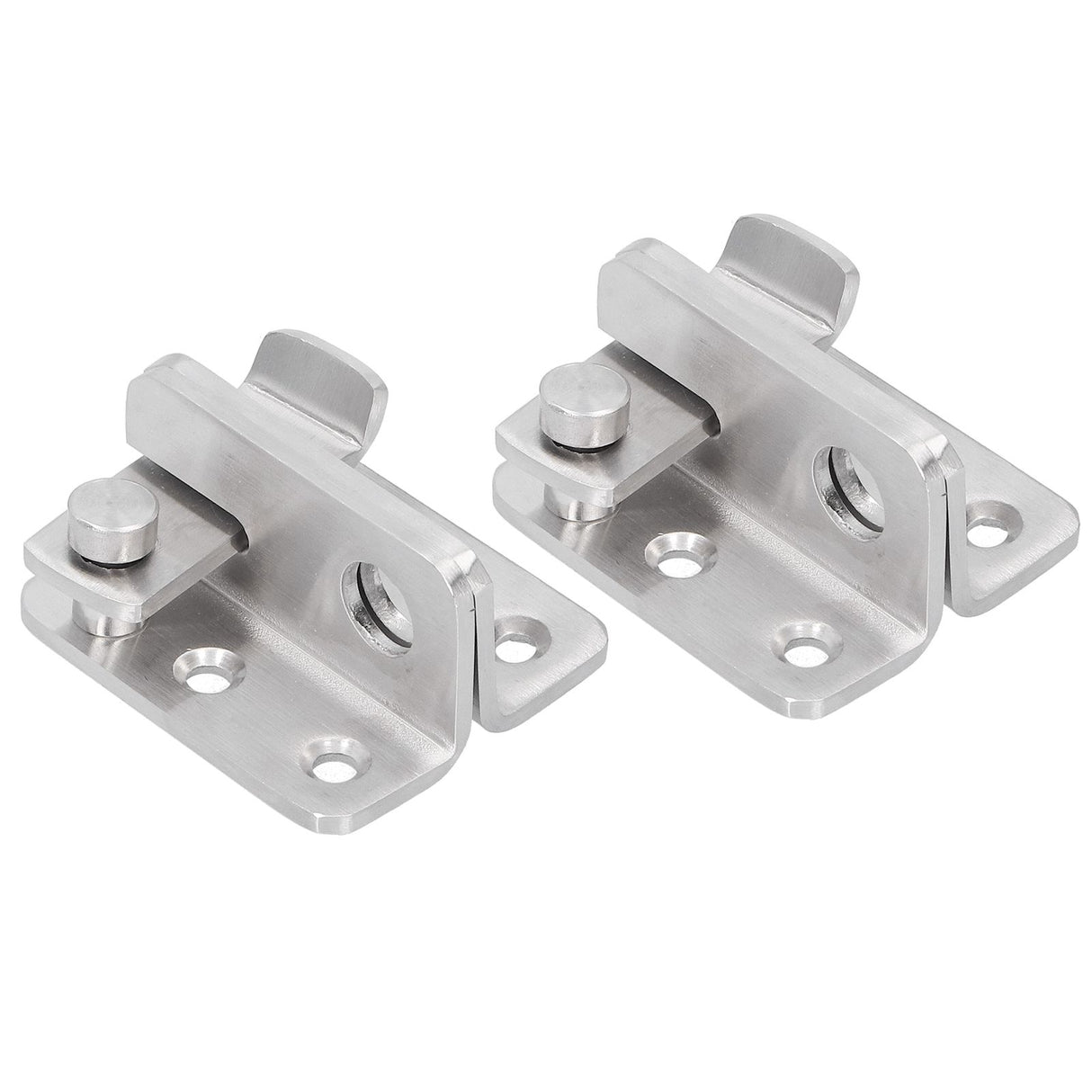 2 Sets Manual Door Bolt Stainless Steel PunchFree Bolt Lock Wardrobe Bathroom Door Accessories