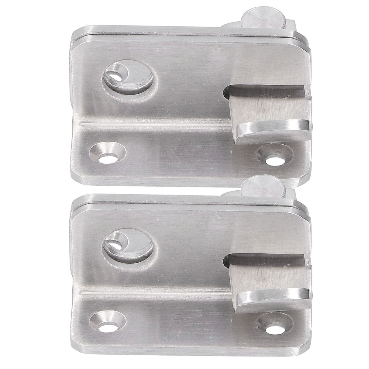 2 Sets Manual Door Bolt Stainless Steel PunchFree Bolt Lock Wardrobe Bathroom Door Accessories