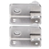 2 Sets Manual Door Bolt Stainless Steel PunchFree Bolt Lock Wardrobe Bathroom Door Accessories