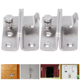 2 Sets Manual Door Bolt Stainless Steel PunchFree Bolt Lock Wardrobe Bathroom Door Accessories - Extra Image