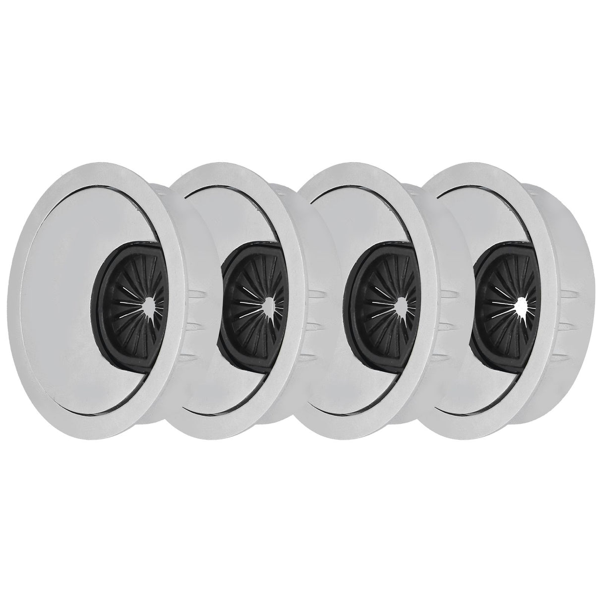 4 Set Desk Cable Wire Grommet PC Computer Desk Cord Grommet Cable Hole Cover Organizers50 Brushed