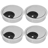 4 Set Desk Cable Wire Grommet PC Computer Desk Cord Grommet Cable Hole Cover Organizers50 Brushed - Side View