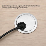 4 Set Desk Cable Wire Grommet PC Computer Desk Cord Grommet Cable Hole Cover Organizers50 Brushed - Extra Image