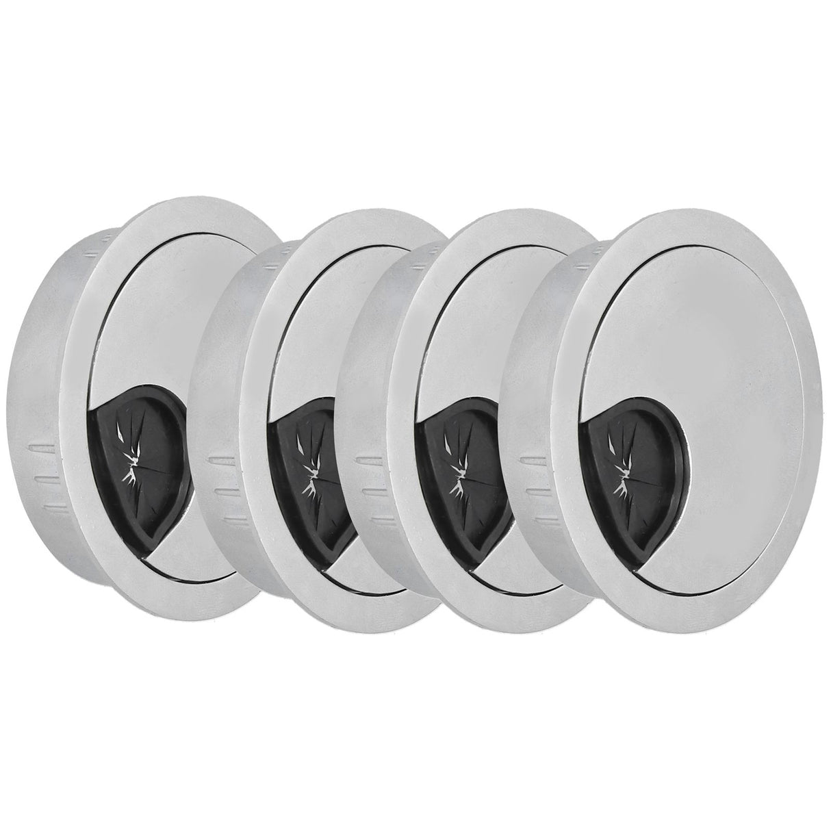 4 Set Desk Cable Wire Grommet PC Computer Desk Cord Grommet Cable Hole Cover Organizers53 Brushed