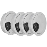 4 Set Desk Cable Wire Grommet PC Computer Desk Cord Grommet Cable Hole Cover Organizers53 Brushed - Side View