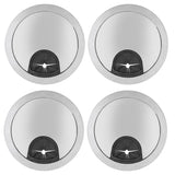 4 Set Desk Cable Wire Grommet PC Computer Desk Cord Grommet Cable Hole Cover Organizers53 Brushed - Rear View