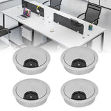 4 Set Desk Cable Wire Grommet PC Computer Desk Cord Grommet Cable Hole Cover Organizers53 Brushed
