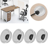 4 Set Desk Cable Wire Grommet PC Computer Desk Cord Grommet Cable Hole Cover Organizers53 Brushed - Extra Image