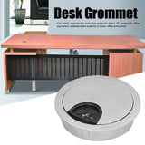 4 Set Desk Cable Wire Grommet PC Computer Desk Cord Grommet Cable Hole Cover Organizers53 Brushed - Extra Image
