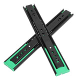 Drawer Slide Cold Rolled Steel 3-Section Damping Ball Bearing Track Rail Furniture Hardware - Top-Down View