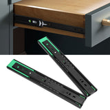Drawer Slide Cold Rolled Steel 3-Section Damping Ball Bearing Track Rail Furniture Hardware