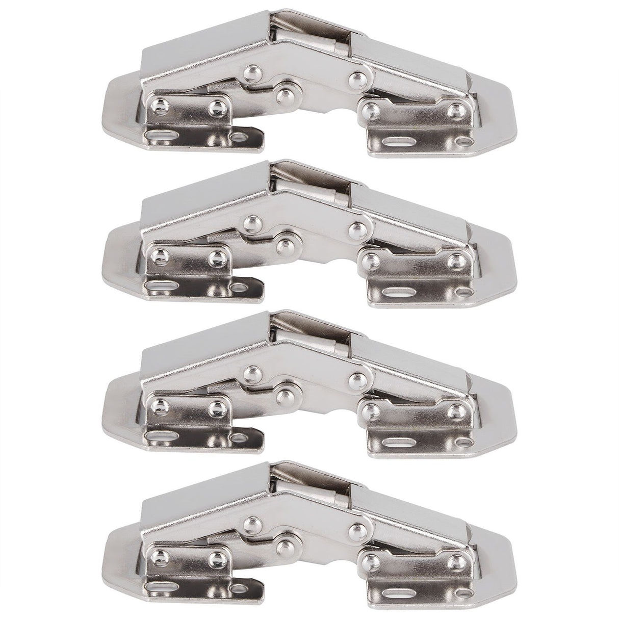 4Set Cabinet Hinges Bridge Shaped Door Hinge Kit for Cupboard Closet Wardrobe Furniture