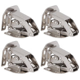 4Set Cabinet Hinges Bridge Shaped Door Hinge Kit for Cupboard Closet Wardrobe Furniture - Front View