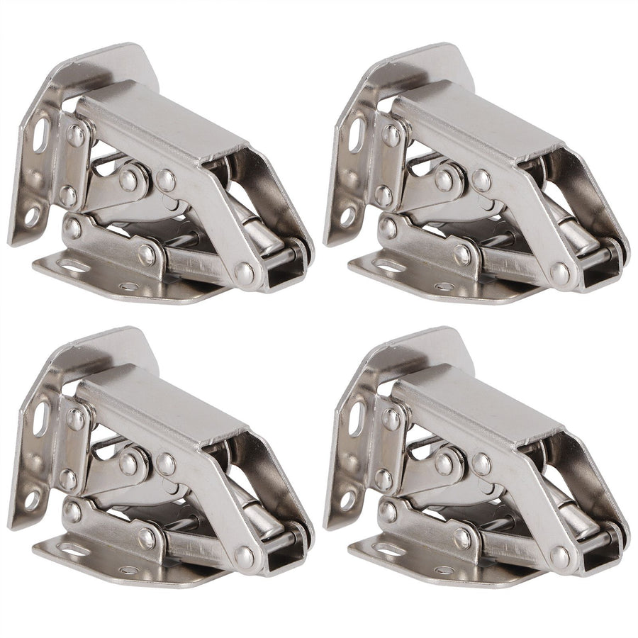 4Set Cabinet Hinges Bridge Shaped Door Hinge Kit for Cupboard Closet Wardrobe Furniture