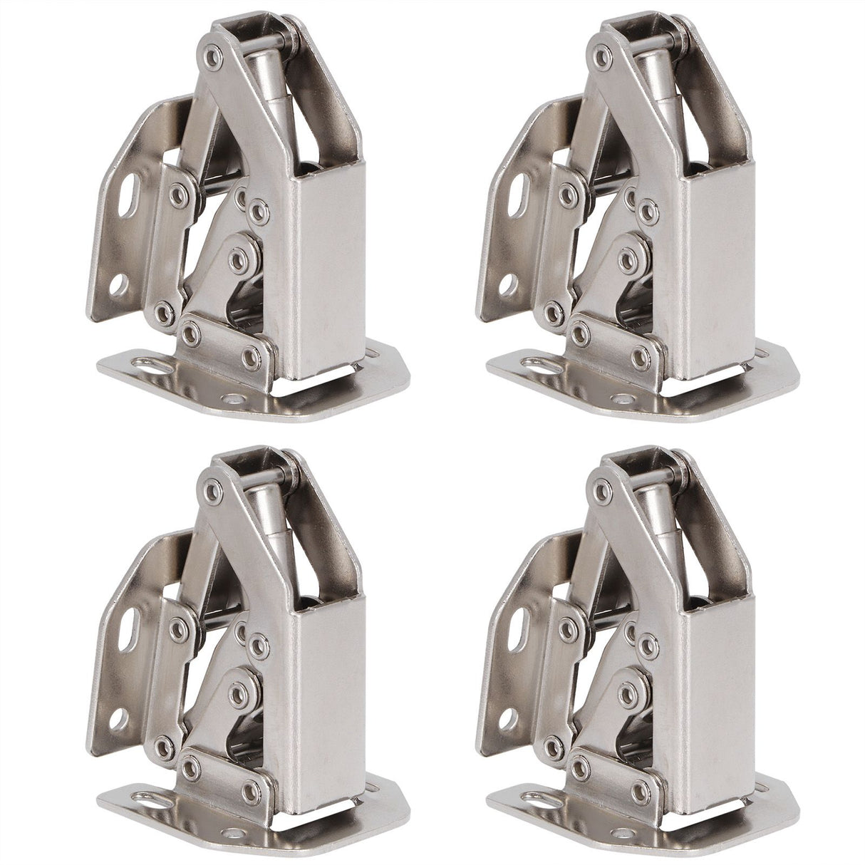 4Set Cabinet Hinges Bridge Shaped Door Hinge Kit for Cupboard Closet Wardrobe Furniture