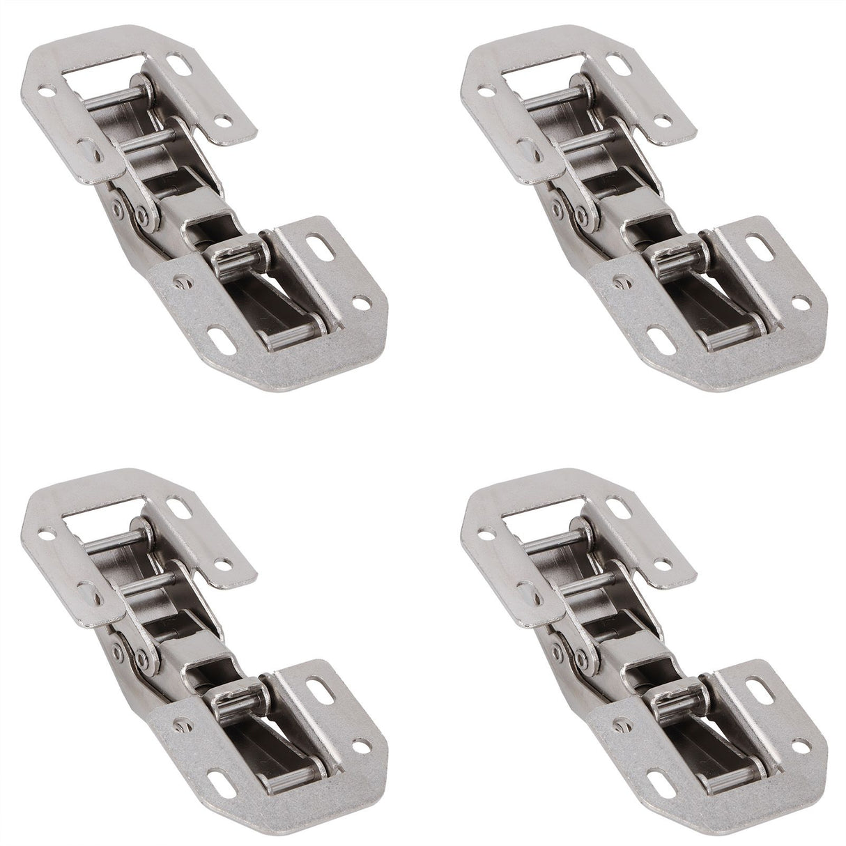 4Set Cabinet Hinges Bridge Shaped Door Hinge Kit for Cupboard Closet Wardrobe Furniture
