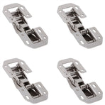 4Set Cabinet Hinges Bridge Shaped Door Hinge Kit for Cupboard Closet Wardrobe Furniture