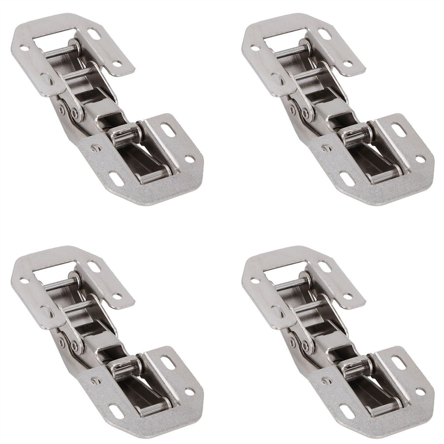 4Set Cabinet Hinges Bridge Shaped Door Hinge Kit for Cupboard Closet Wardrobe Furniture