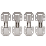 4Set Cabinet Hinges Bridge Shaped Door Hinge Kit for Cupboard Closet Wardrobe Furniture