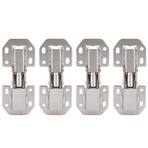 4Set Cabinet Hinges Bridge Shaped Door Hinge Kit for Cupboard Closet Wardrobe Furniture