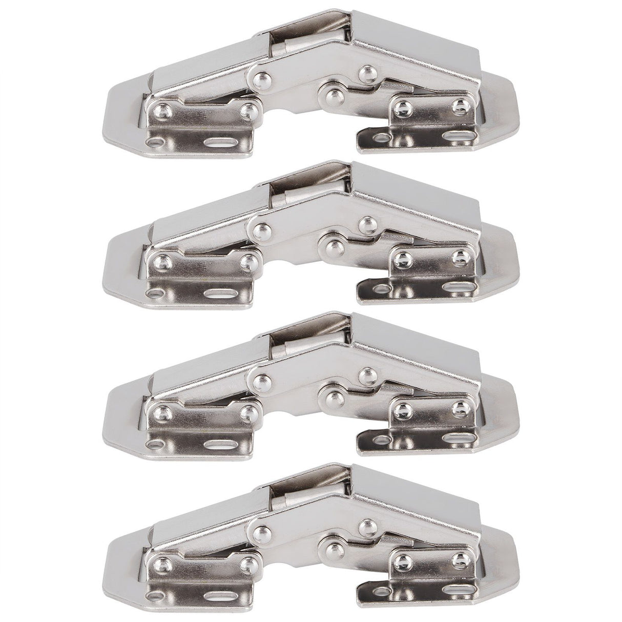 4Set Cabinet Hinges Bridge Shaped Door Hinge Kit for Cupboard Closet Wardrobe Furniture